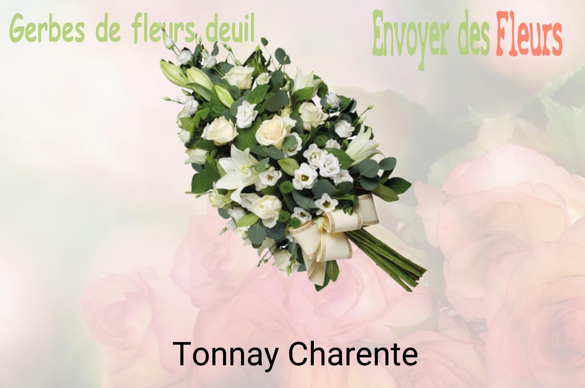 Gerbe de fleurs de deuil livrée à Tonnay-Charente